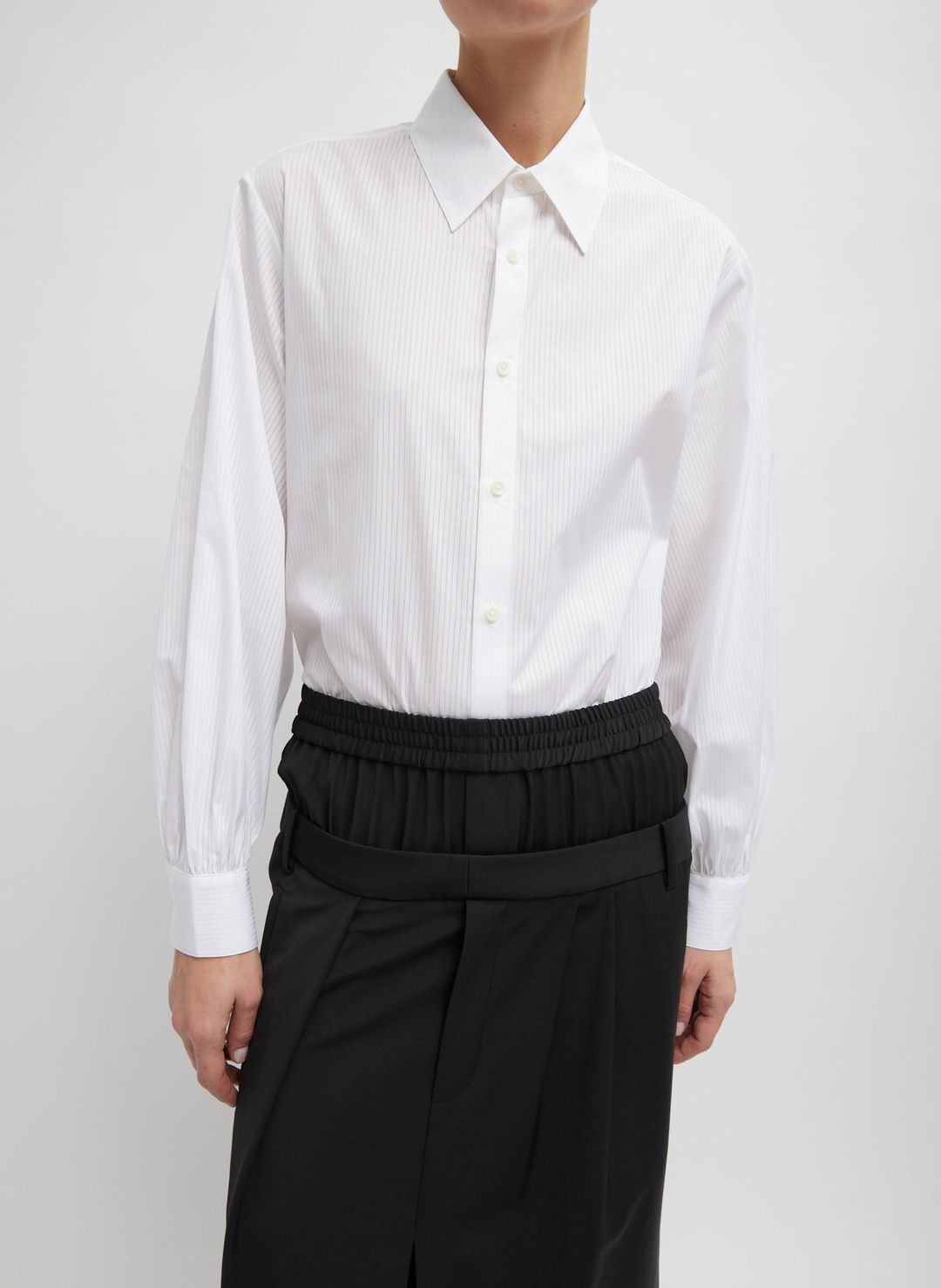 Gossamer Stripe Bishop Sleeve Shirt