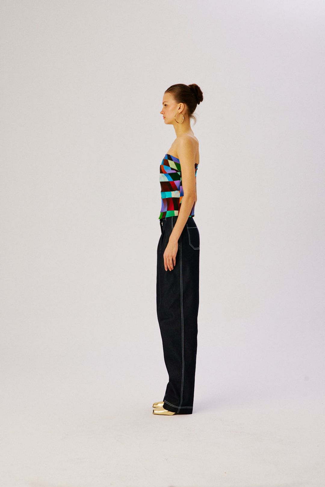 PARI - Kaleidoscope printed strapless top #4