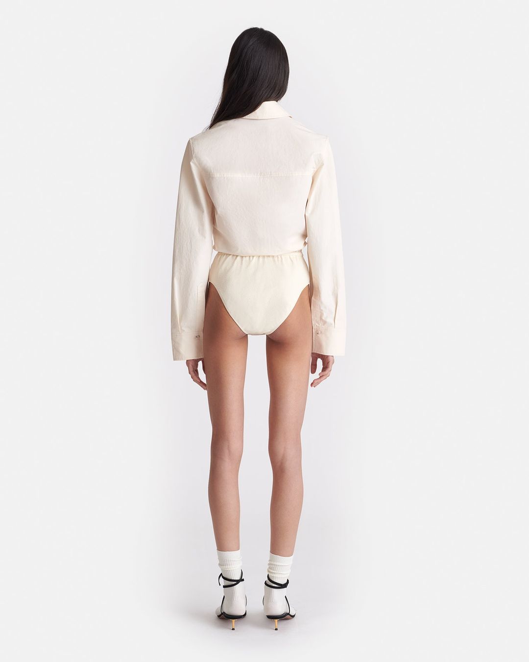 Aliska - Heavy Poplin Bodysuit - Creme #4
