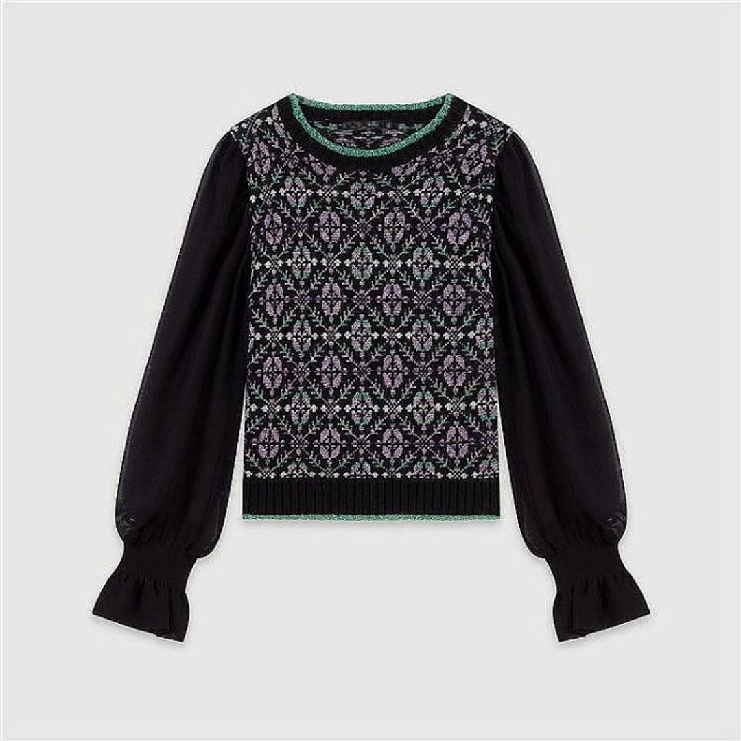 Geometric pullover sweater 