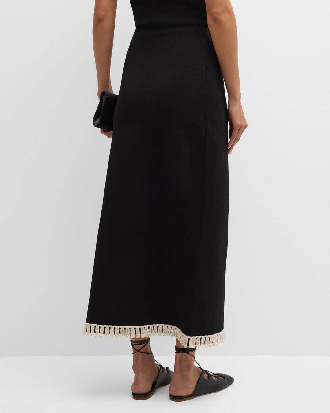 Gabie Side-Slit Braid-Trim Maxi Skirt #6