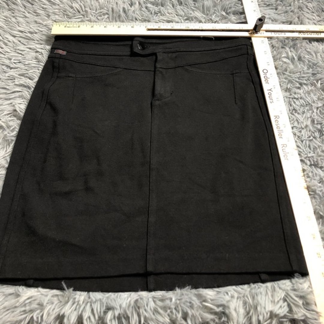 CITIZENS OF HUMANITY JEANS BLACK MANNER TAB FRONT PENCIL KNIT SKIRT SIZE 28