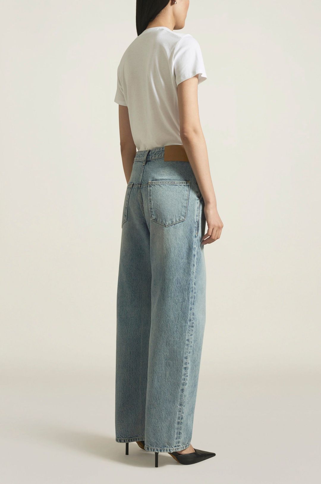 Column Leg Jean in Vinyl Wash #5