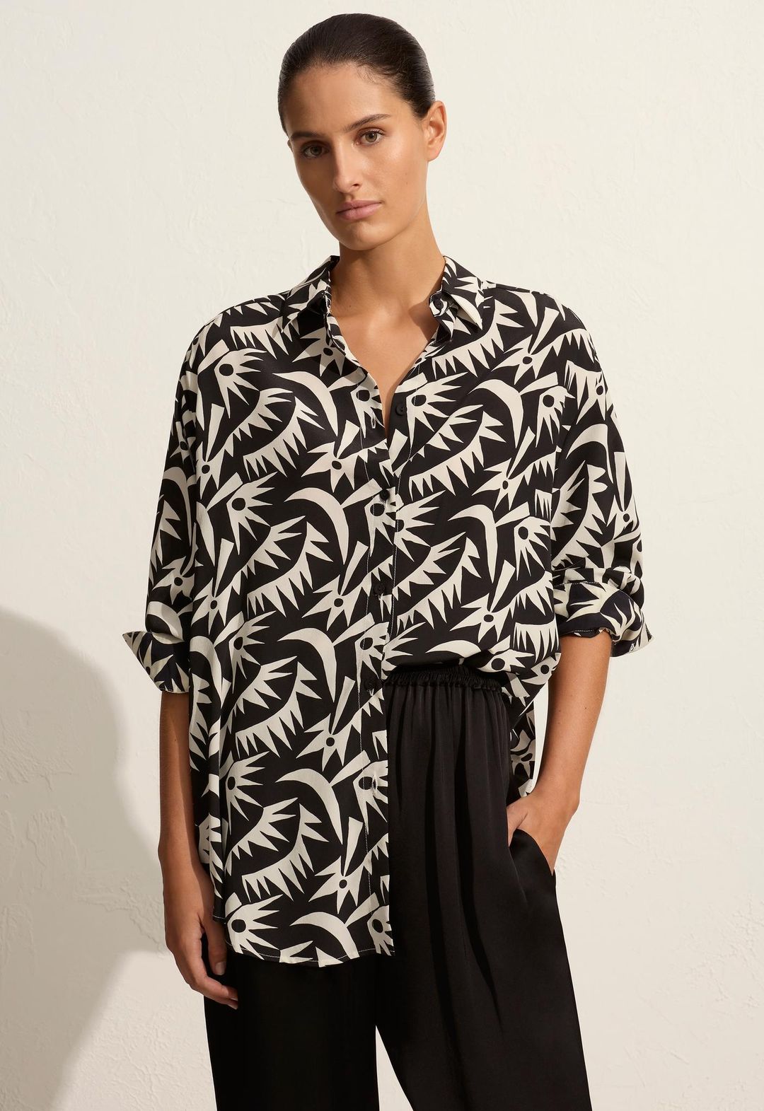 Long Sleeve Silk Shirt Palmetto #3