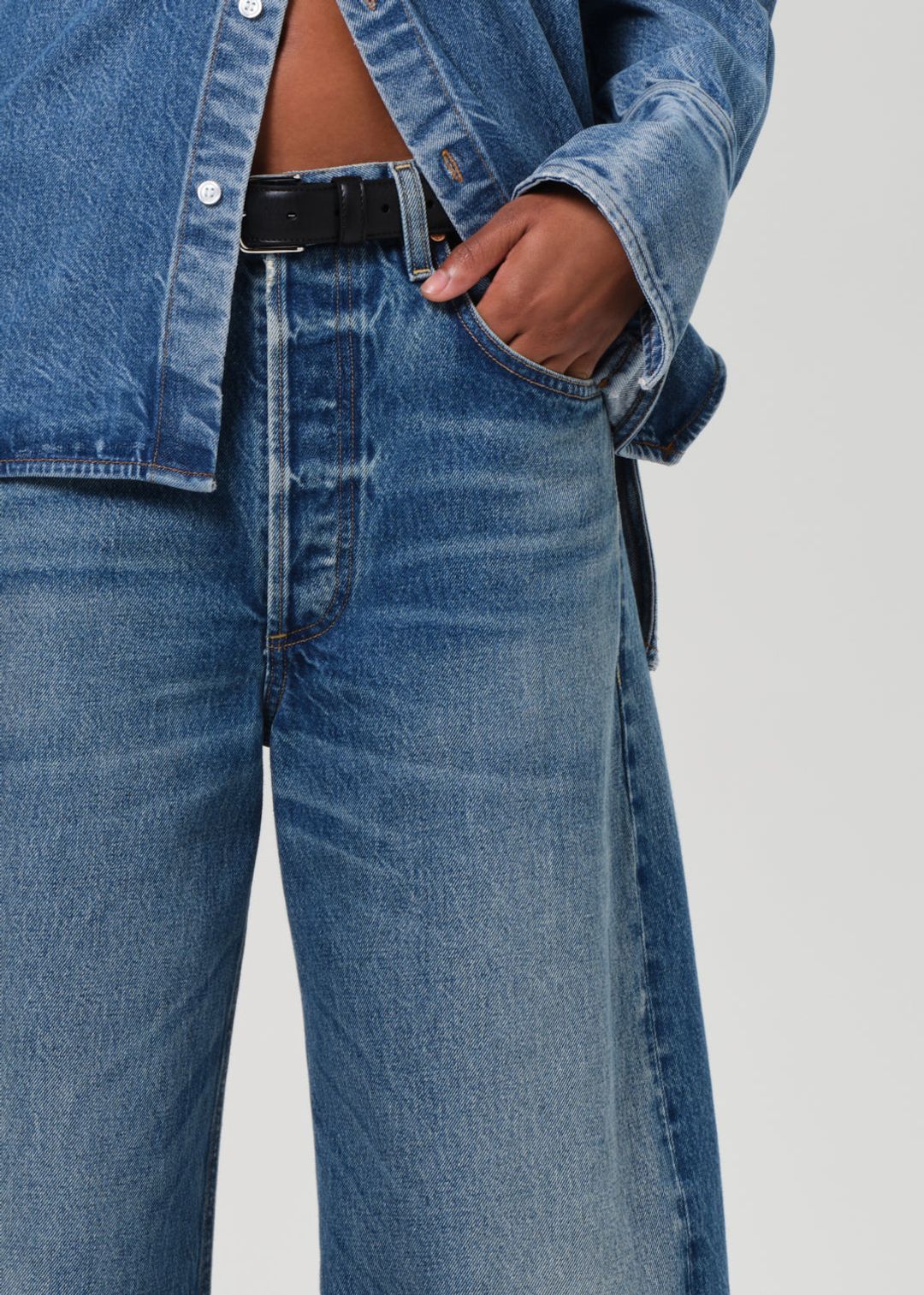 Ayla Raw Hem Crop in Doheny #5