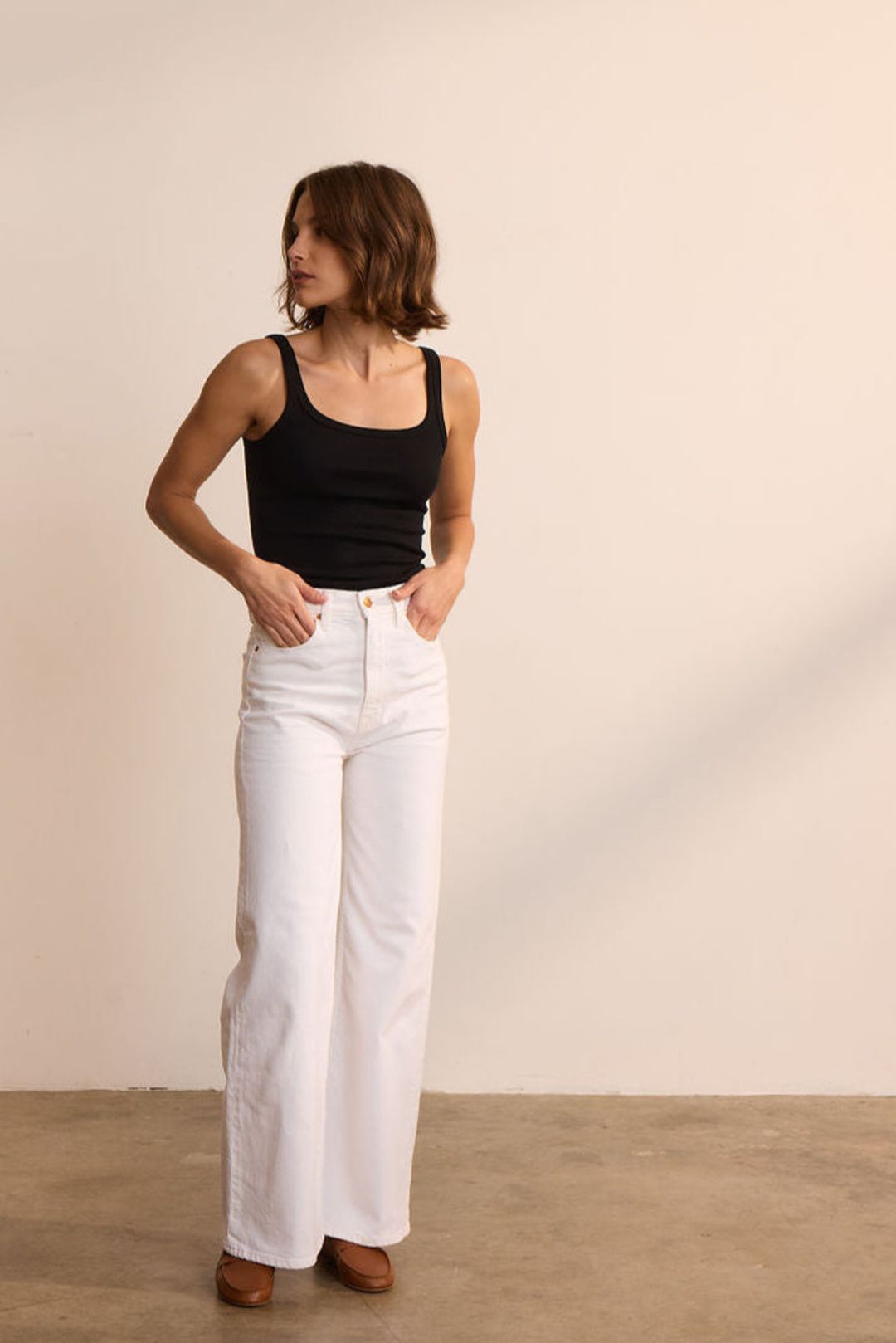 The Wide A Leg in Soft White #6