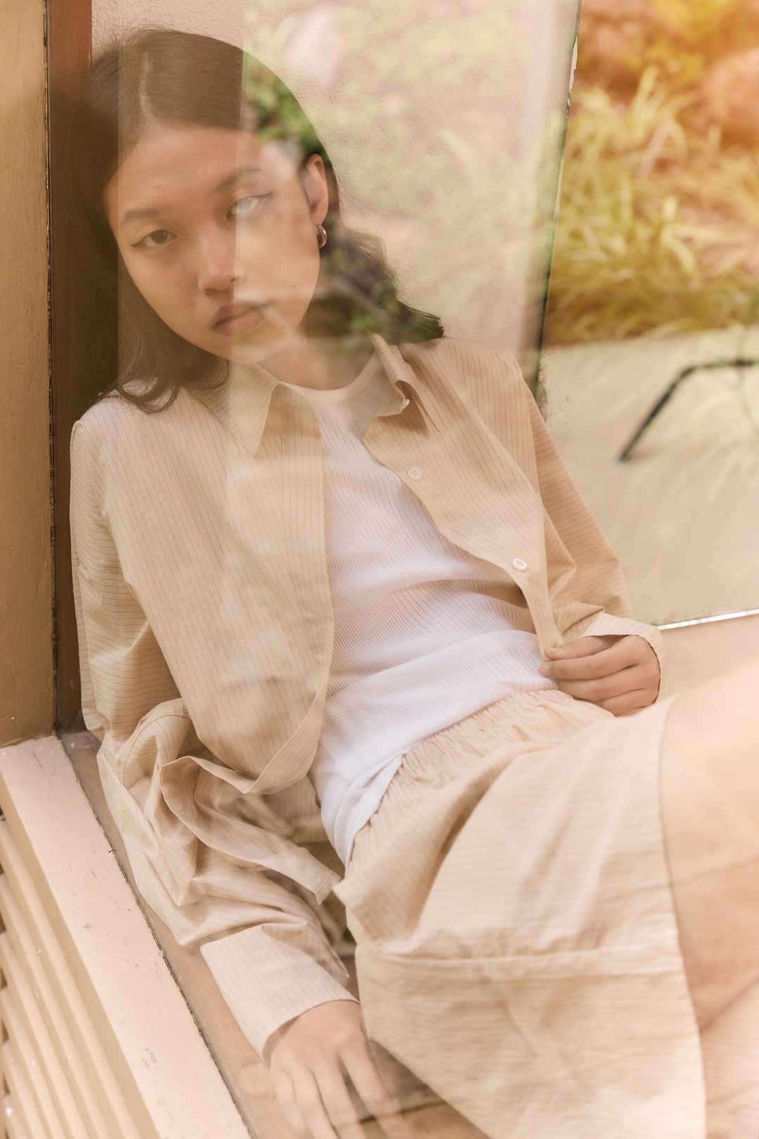 The Mid Short - Sand Stripe #6