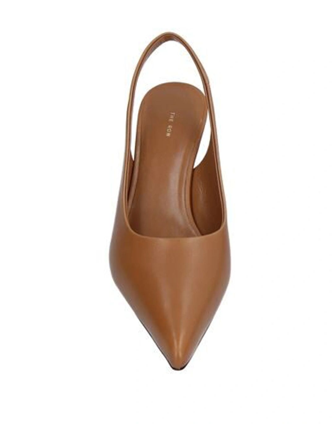 Bourgeoisie Leather Slingback Pumps In Caramel #11