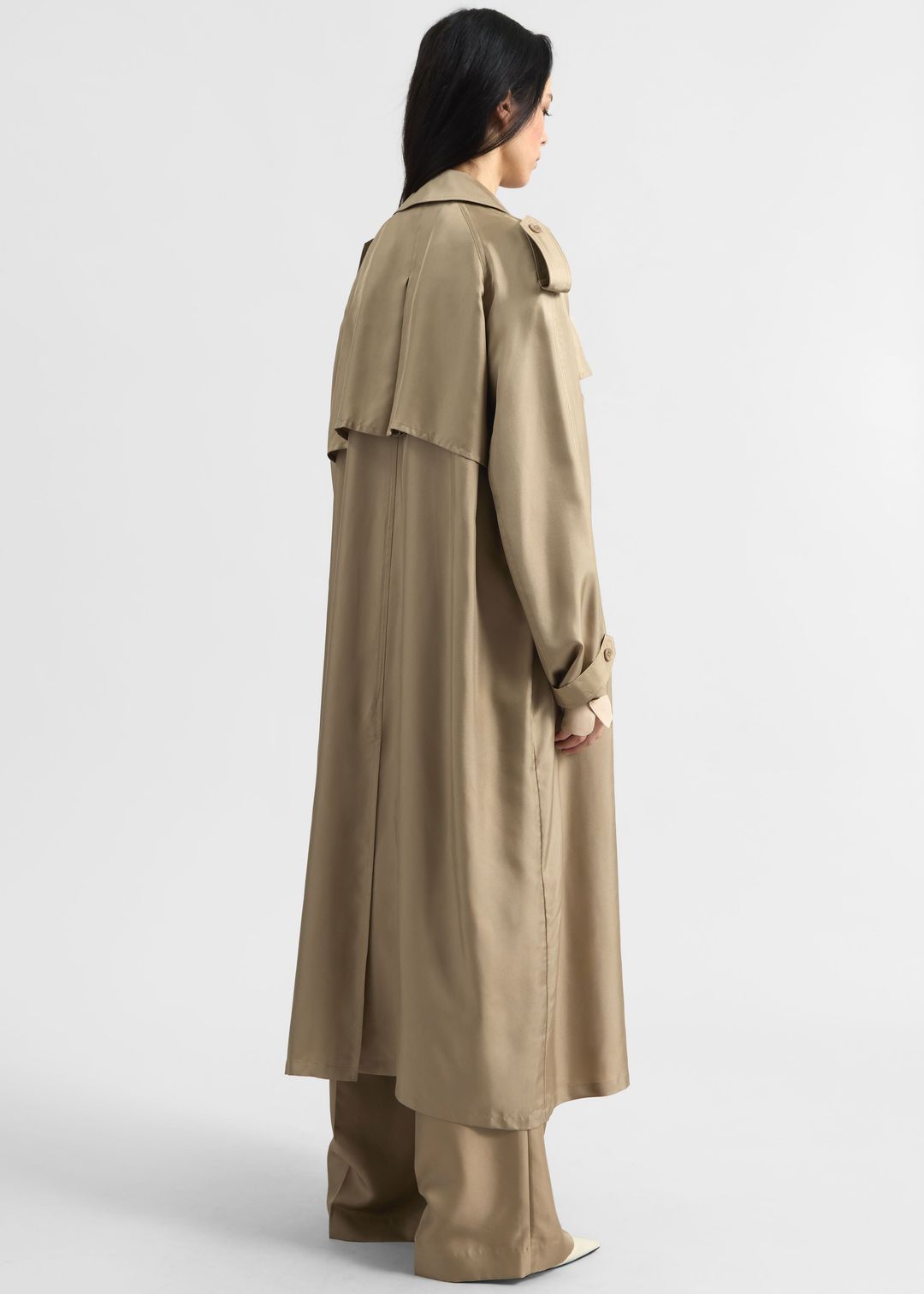 Veyron Silk Trench - Beige #7