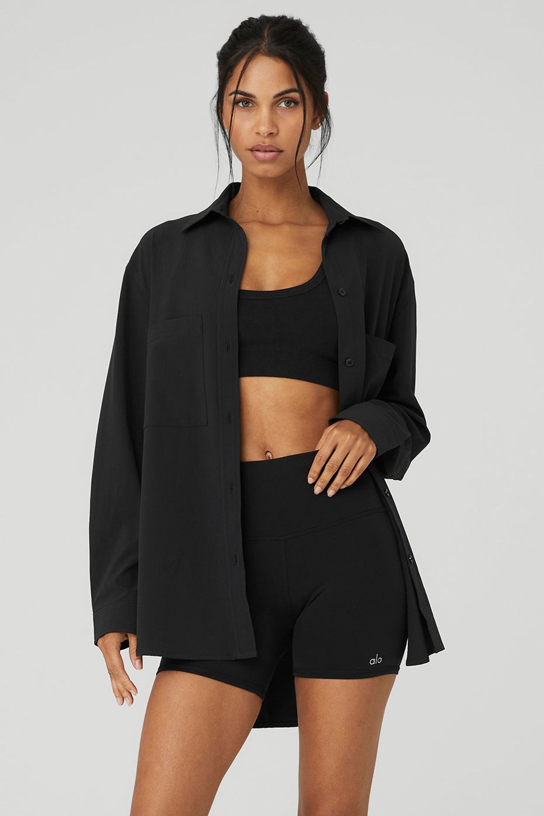 Dreamscape Button Down Long Sleeve - Black