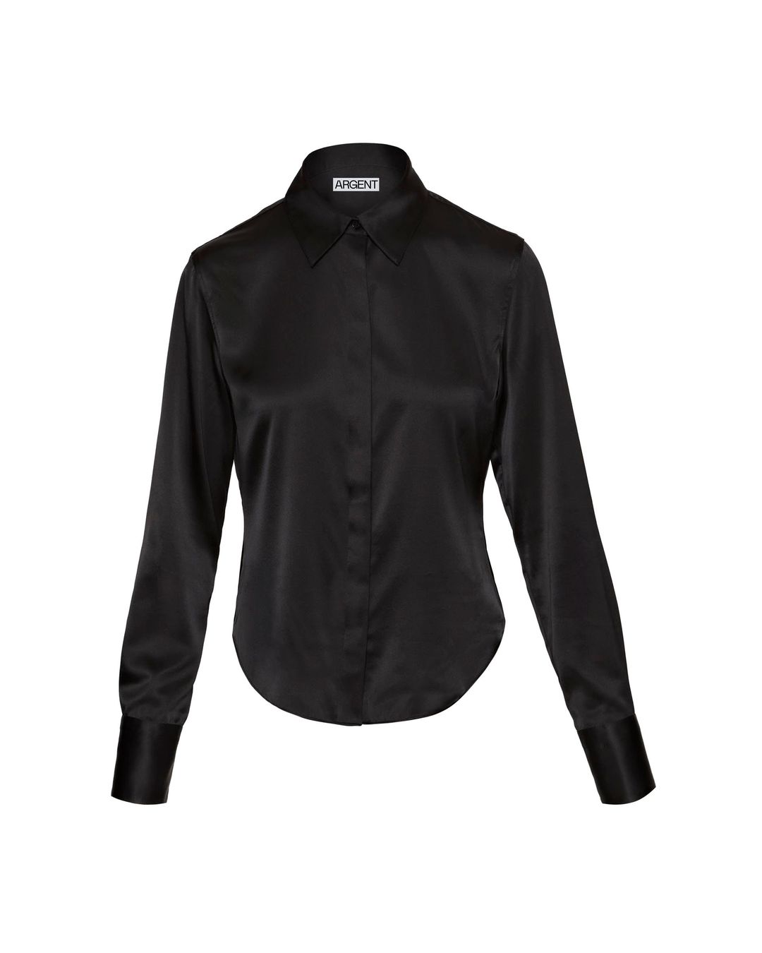 Stretch Blouse in Stretch Silk Satin | Black #6