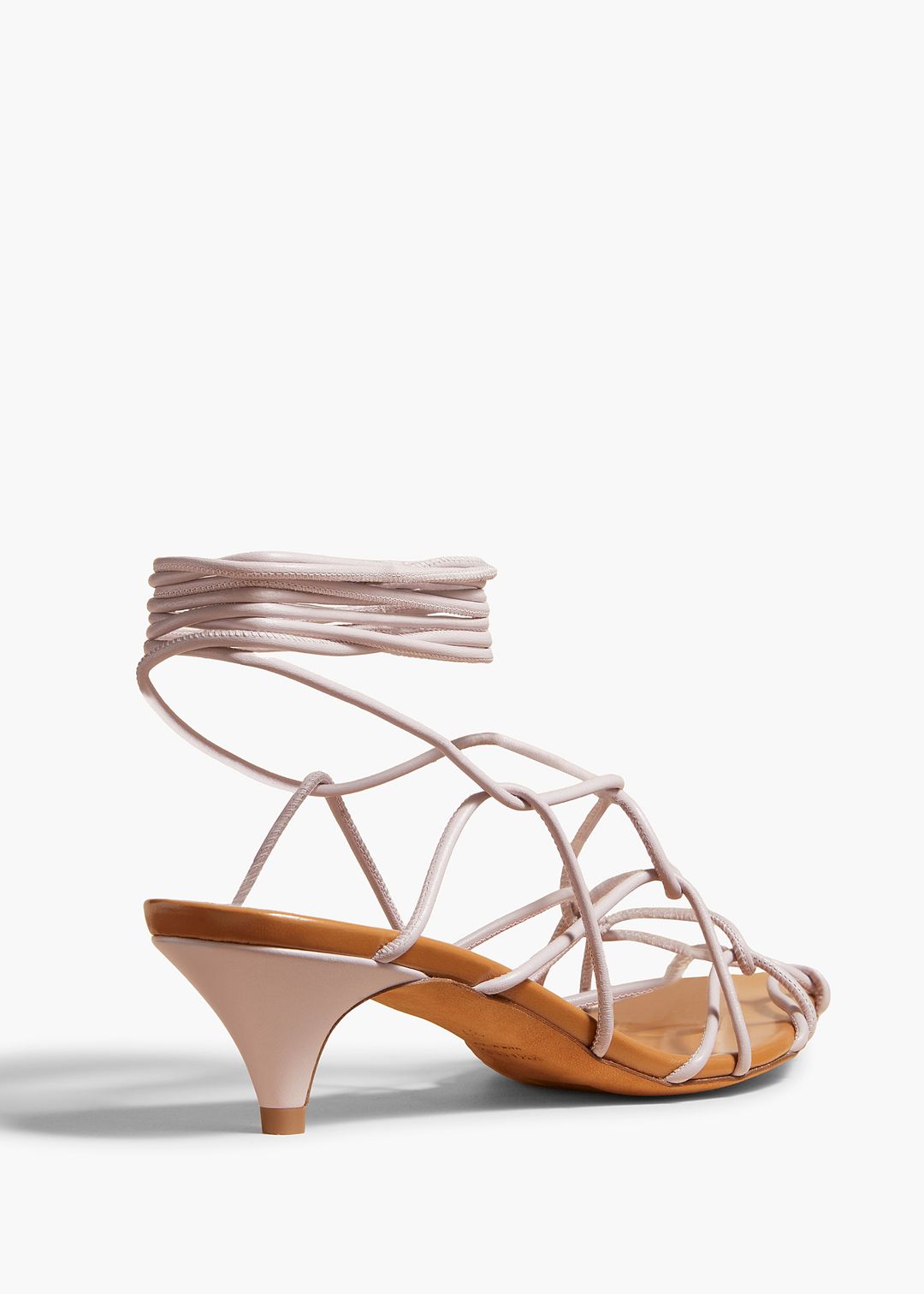 Arden Low Heel in Light Lavender Leather #4