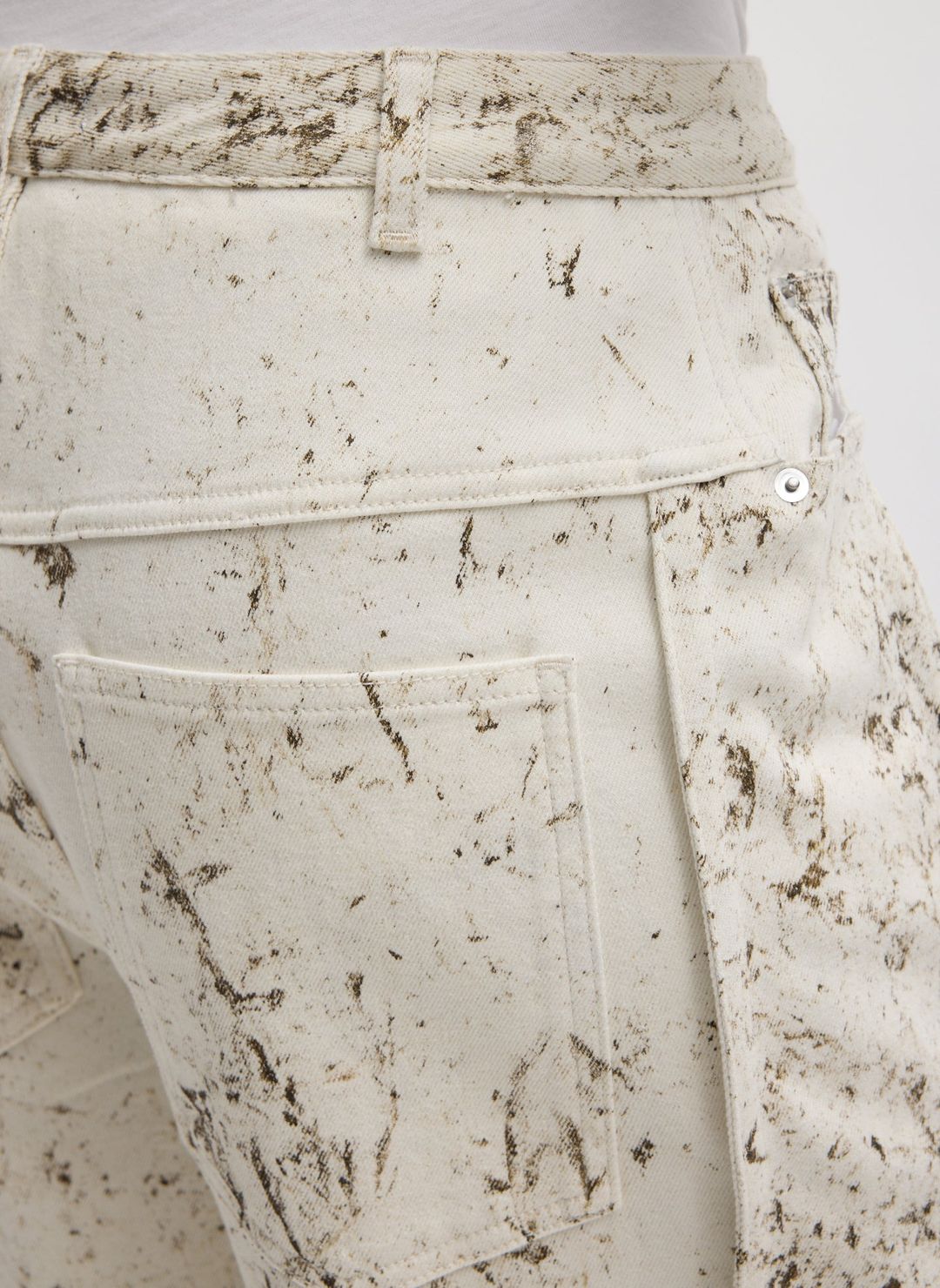 Calcimin Denim Midi Trouser Zip Skirt #9