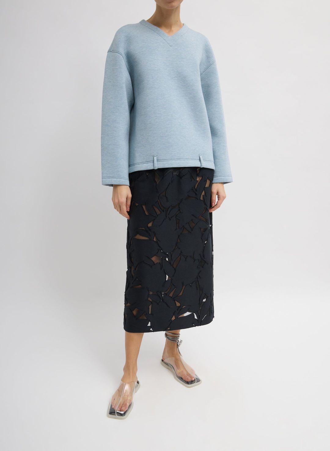 Bonded Viscose Easy V-Neck #6