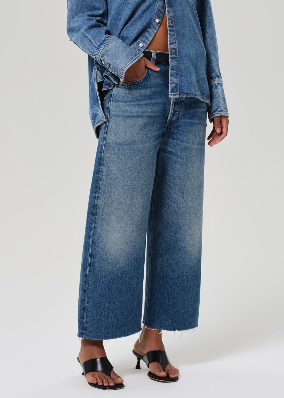 Ayla Raw Hem Crop in Doheny #4