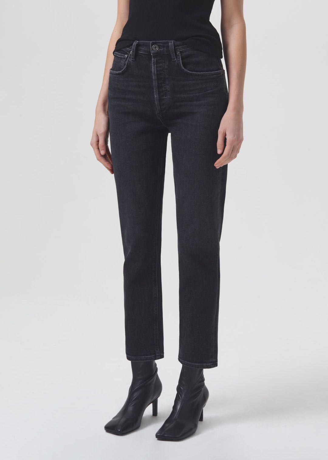 Riley High Rise Straight Crop (STRETCH) in Panoramic #4