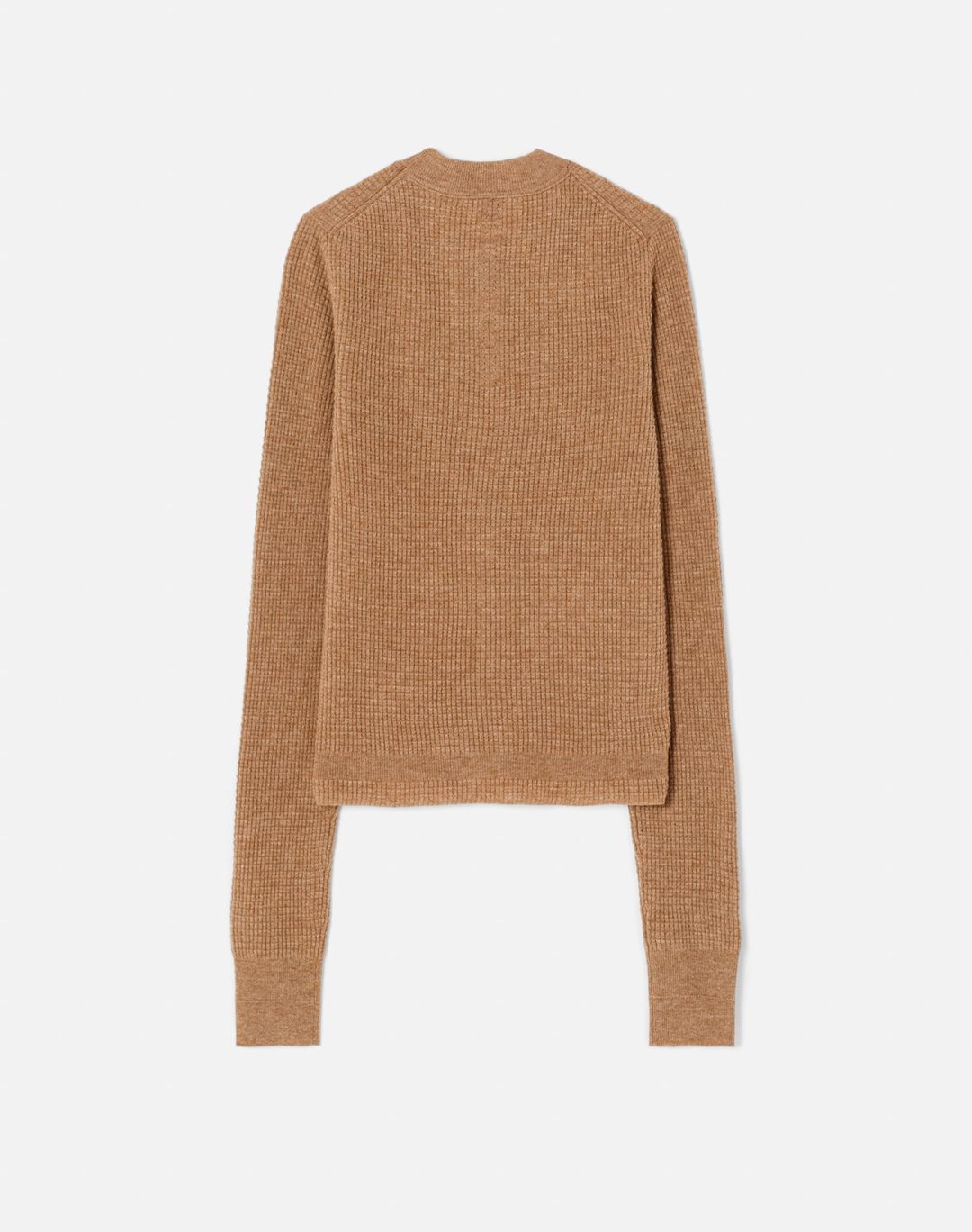 Waffle Slim Pullover - Chestnut