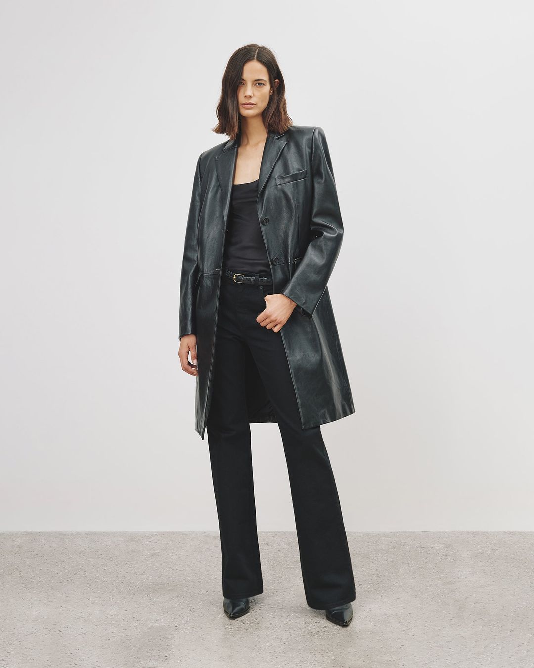GLENN LEATHER TAILORED COAT #5