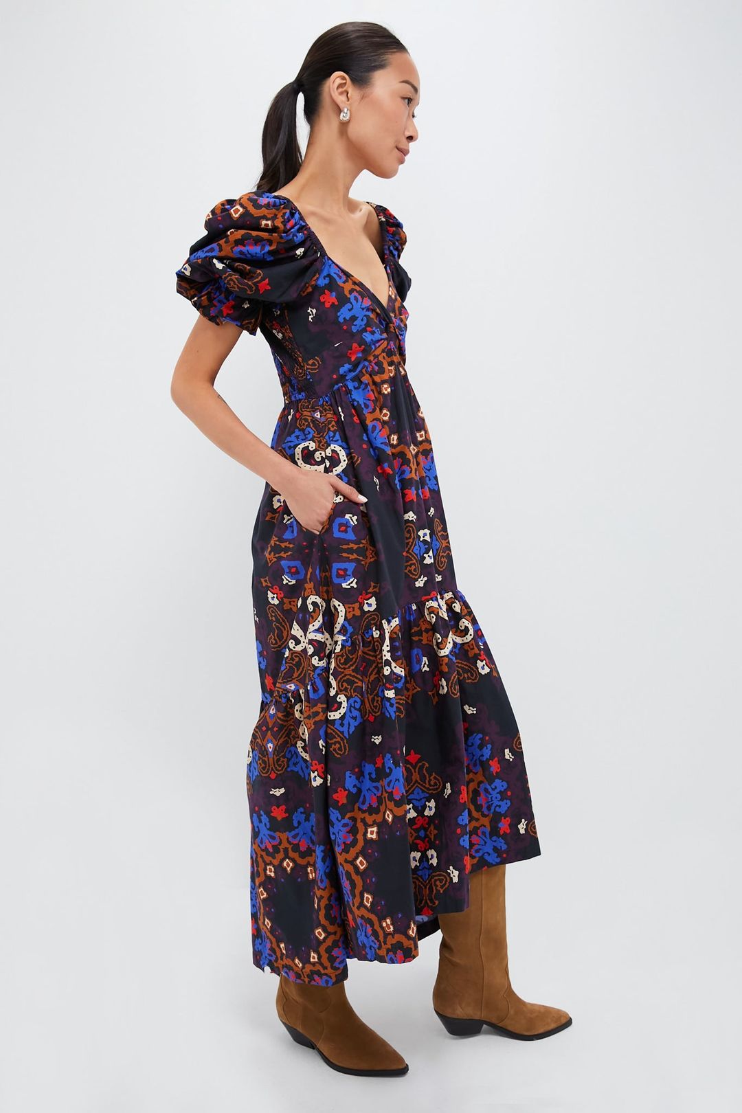 Venezia Print Jewel Ankle Dress #3