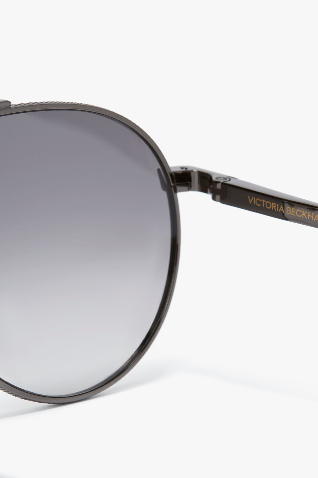 V Metal Pilot Sunglasses In Grey Gradient #5