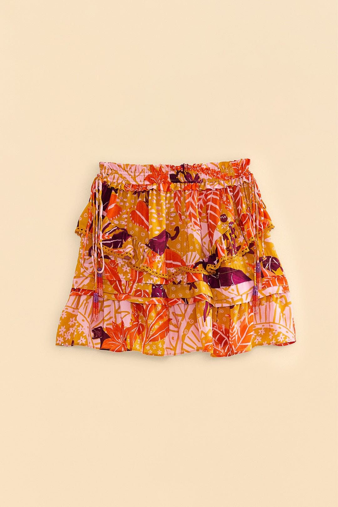 Beige Jungle Panther Mini Skirt #5