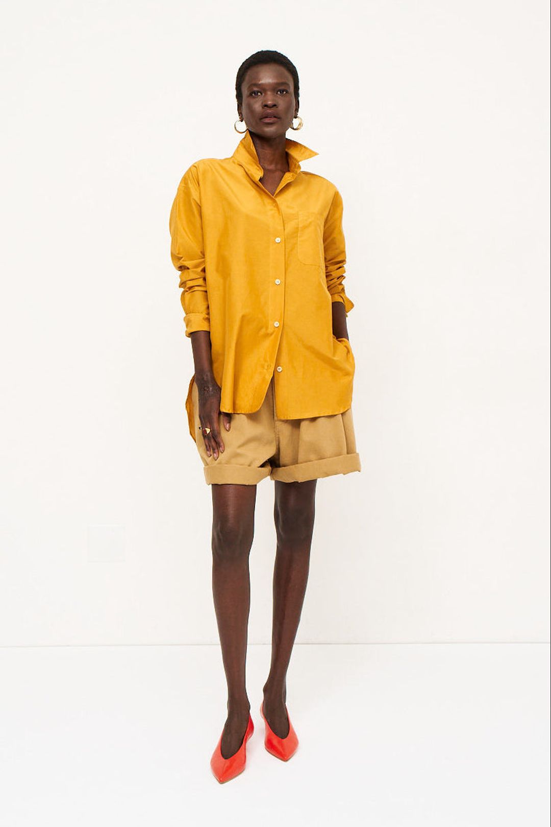 The Pleat Short in Tan #9