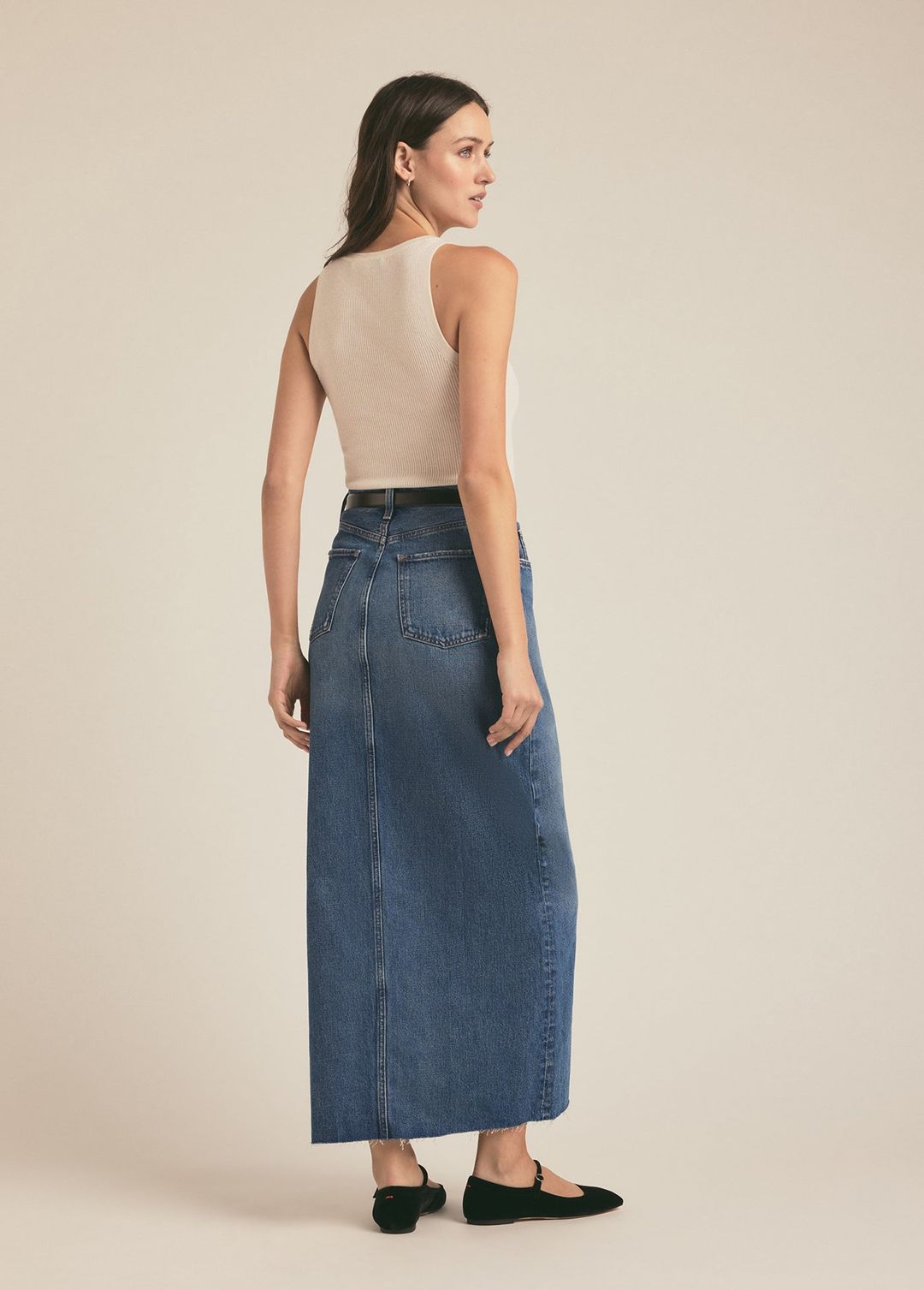 THE SADIE HIGH RISE MAXI A- LINE SKIRT #6