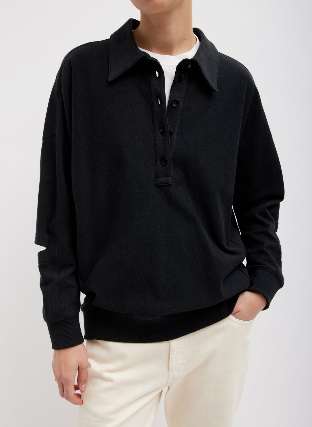 Summer Sweatshirting Polo Collar Sweatshirt