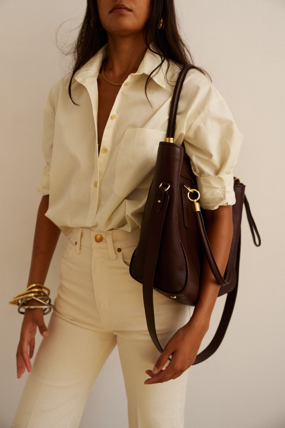 The Crease Jean in Ecru #8