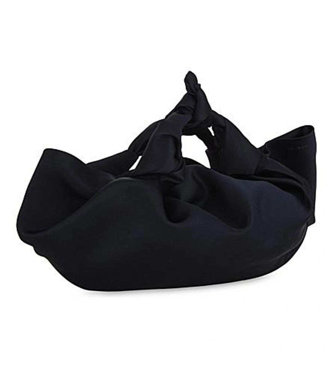 The Ascot Small Satin Hobo Bag In Navy #4