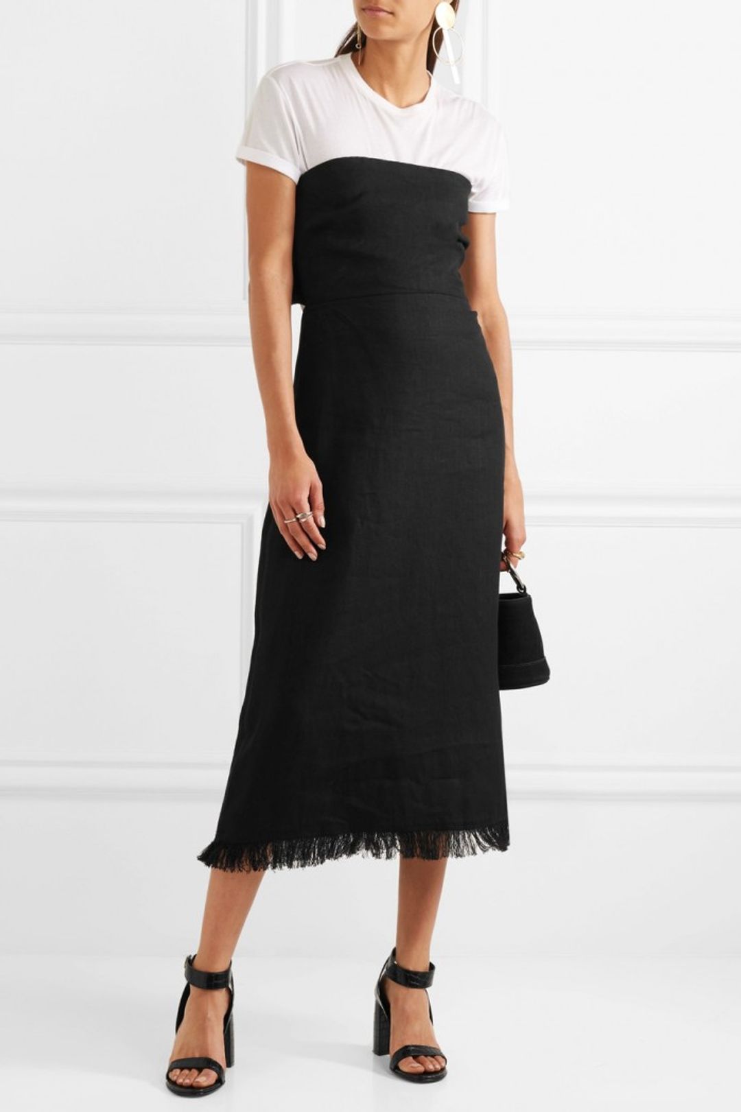 Croc-effect faux leather sandals #5