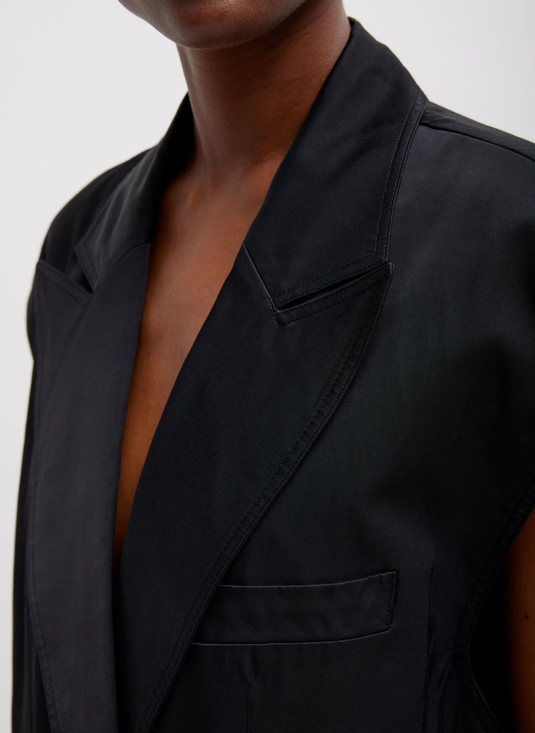 Drapey Suiting Oversized Double Breasted Vest #3