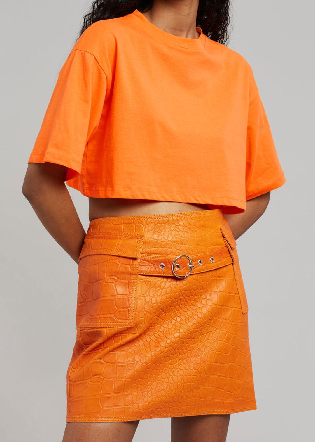 Karina Cropped T-Shirt - Orange #5