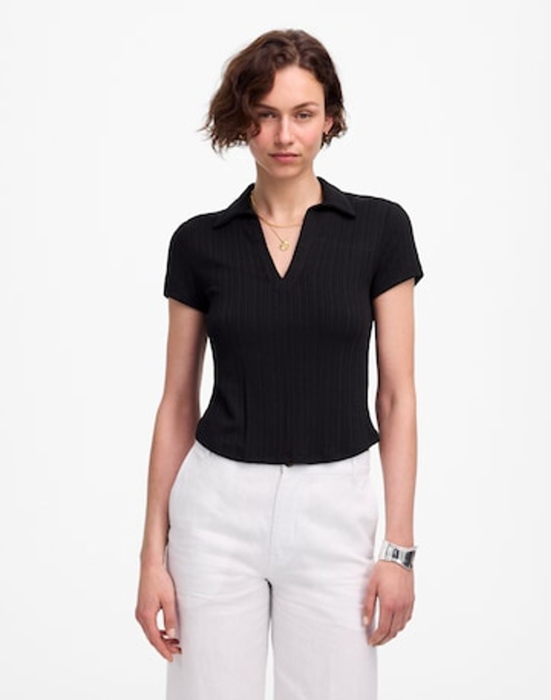 low v neck ss polo #2