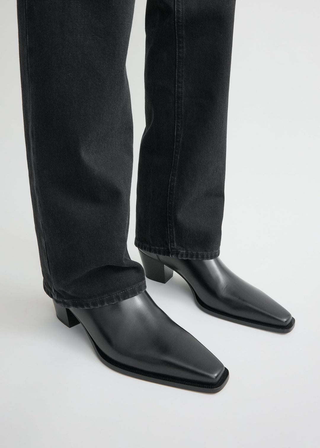 Leather city boots black #3