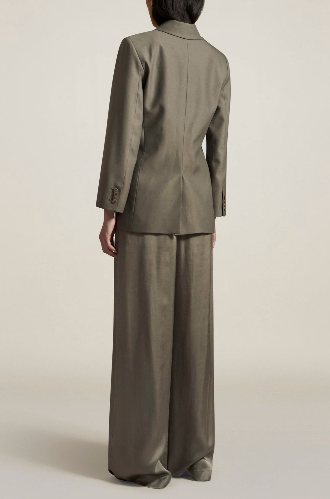 Boxy Tuxedo Blazer in Sage #4