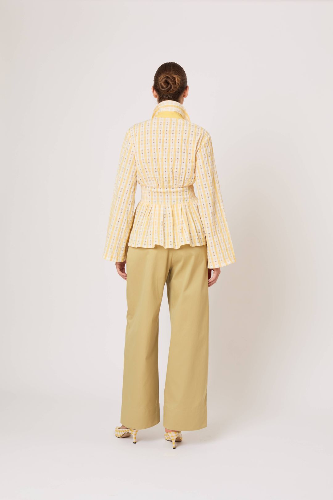 Boogie Woogie Bugle Boy Top in Seersucker Check #6