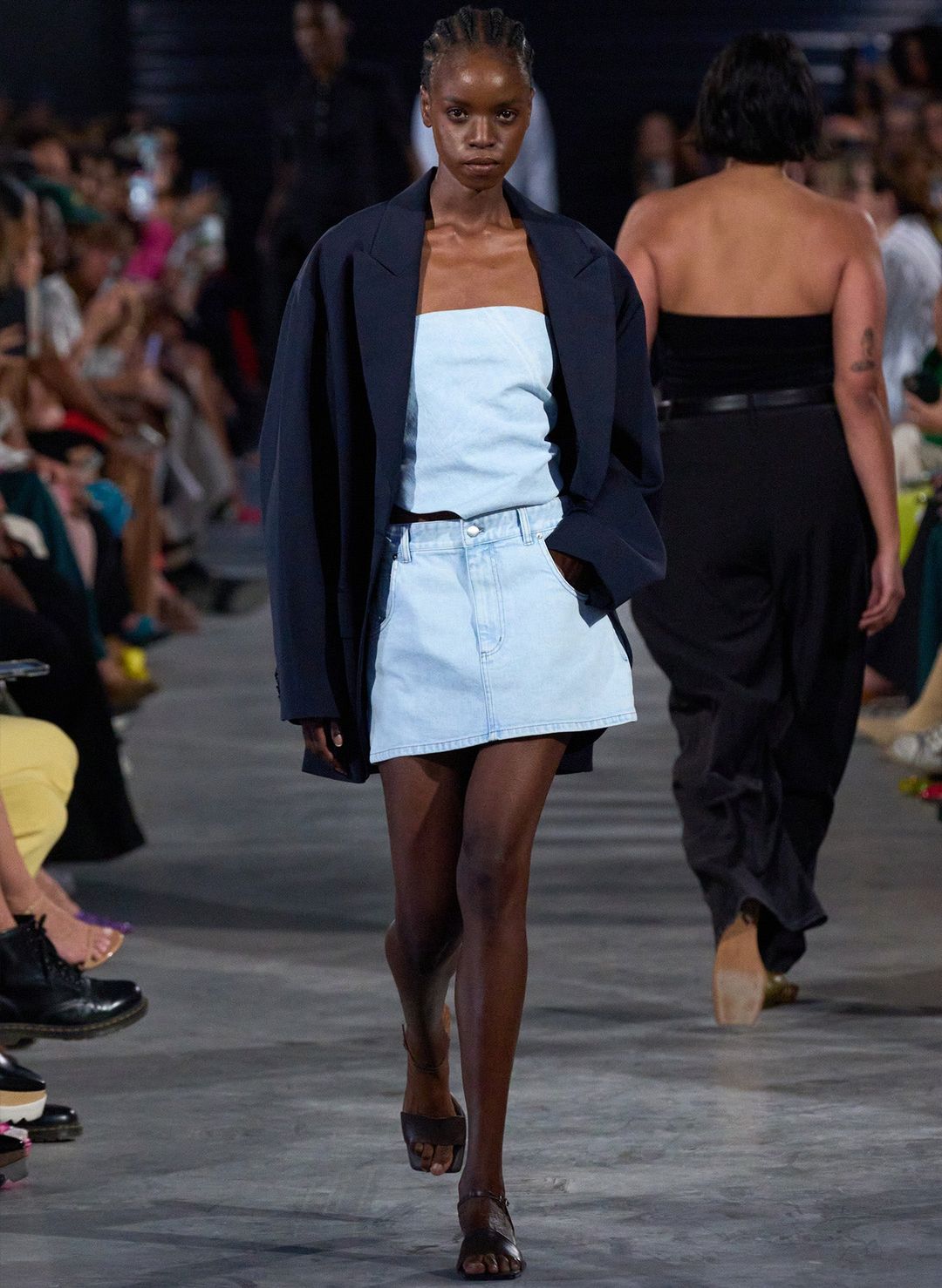 Bleached Denim Mini Skirt #2