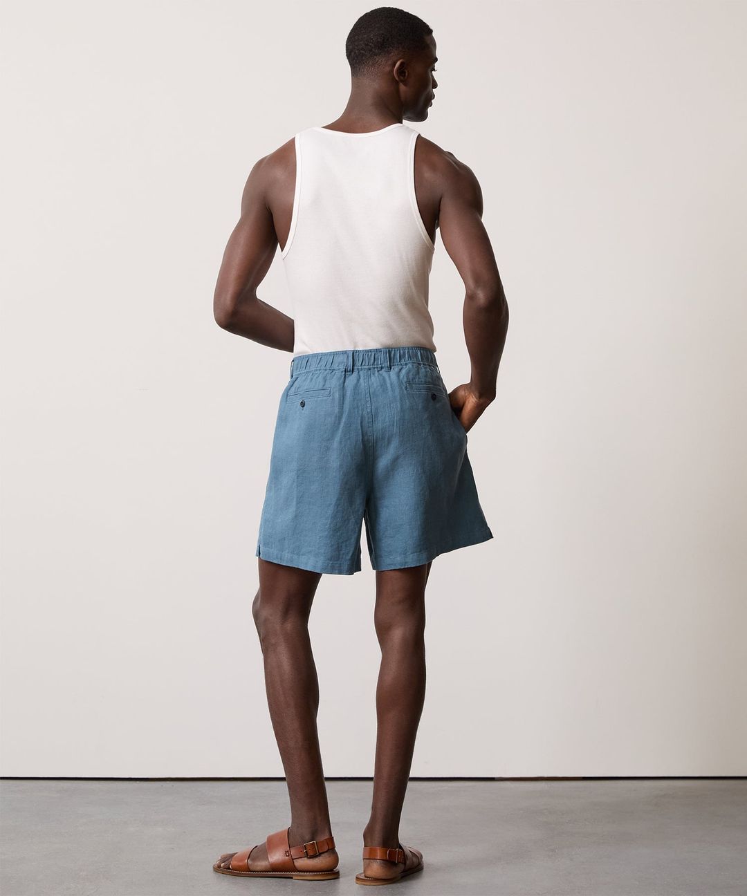 5" Linen Beachcomber Short in Bondi Blue #4