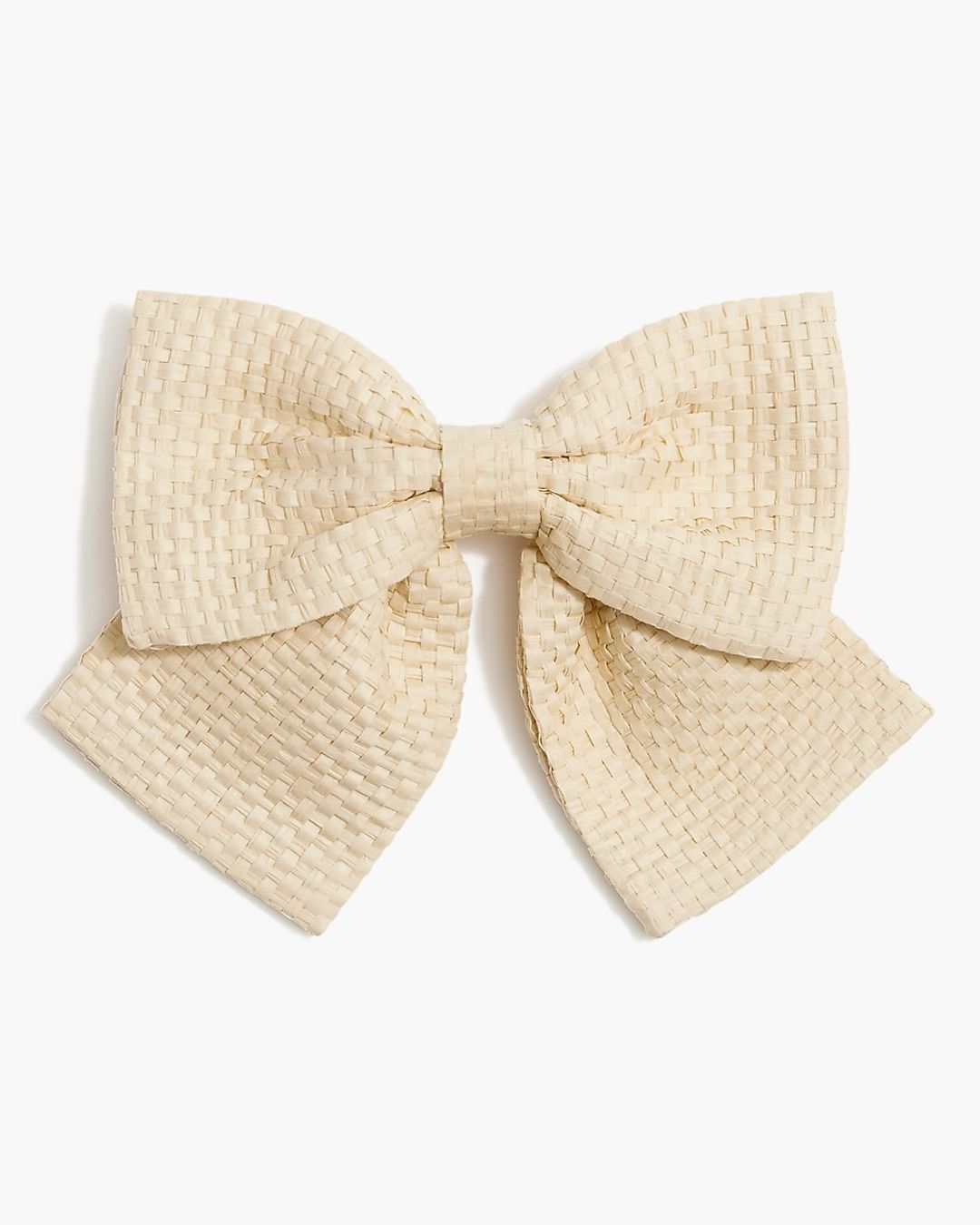 woven straw bow barrette #3