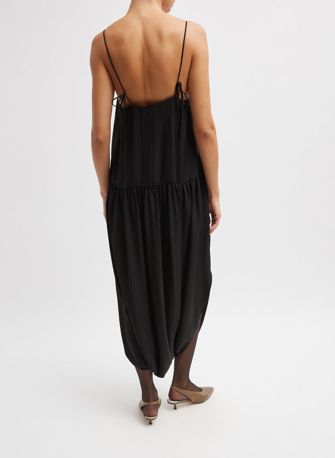 Spring Acetate Strappy Jalouise Dress #6