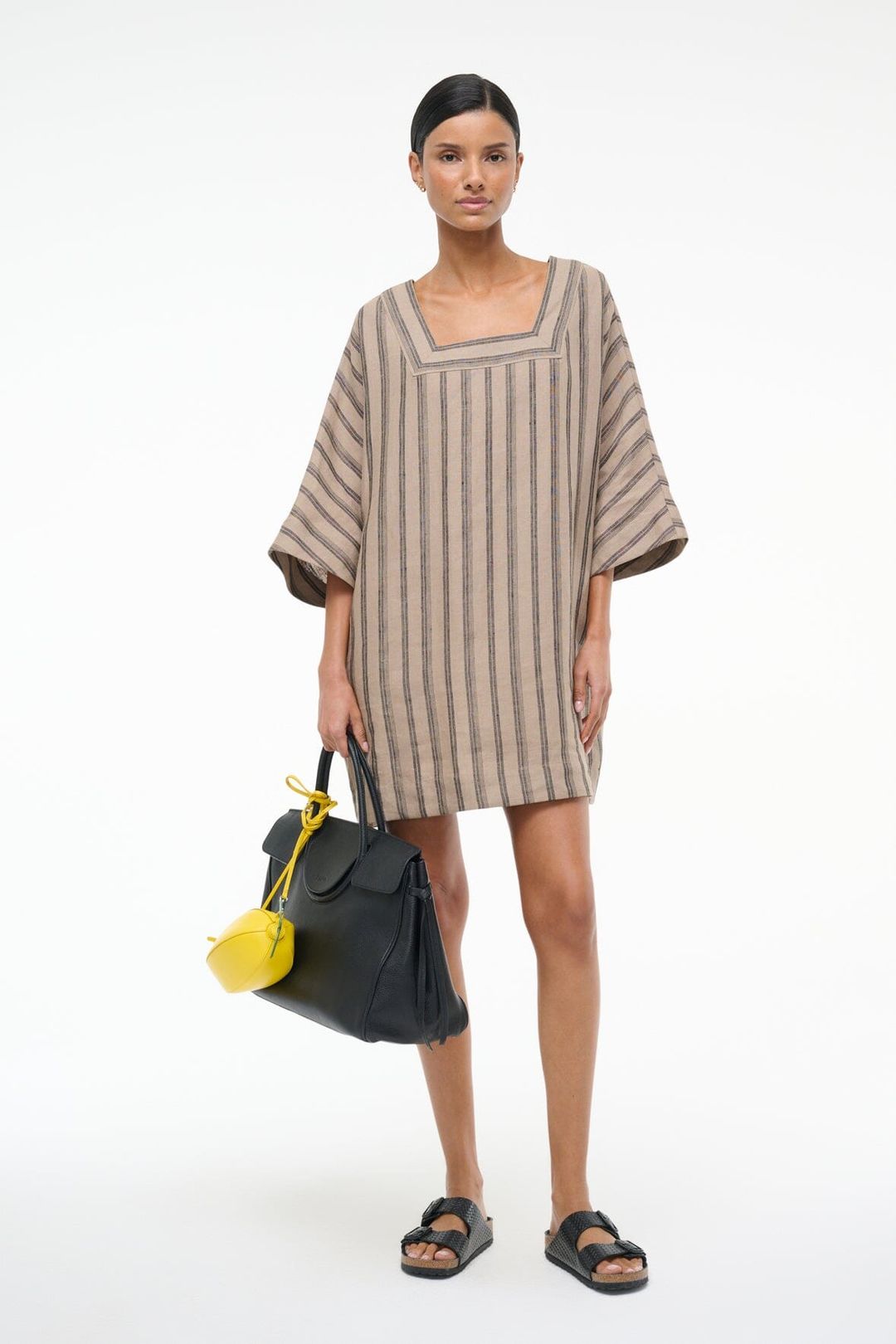 MANUELA LINEN DRESS | SAHARA STRIPE