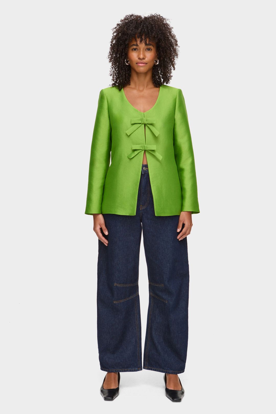 Beau Bow Satin Blazer