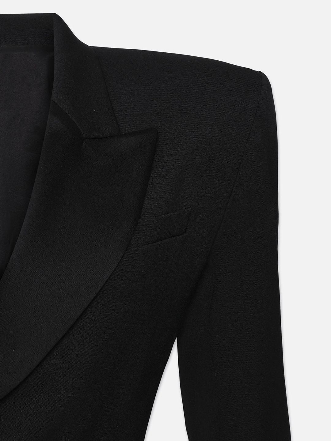 Cropped Tux Blazer -- Black