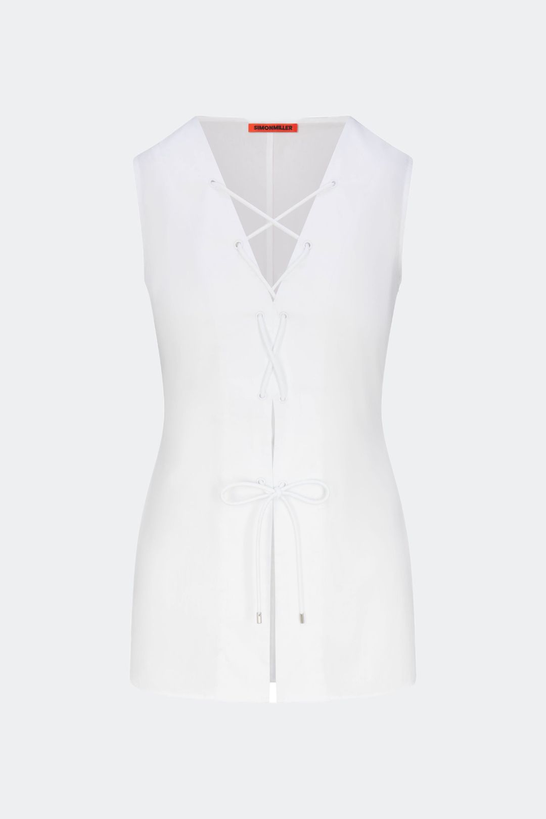 Lacey Poplin Tie Top in Macadamia #7