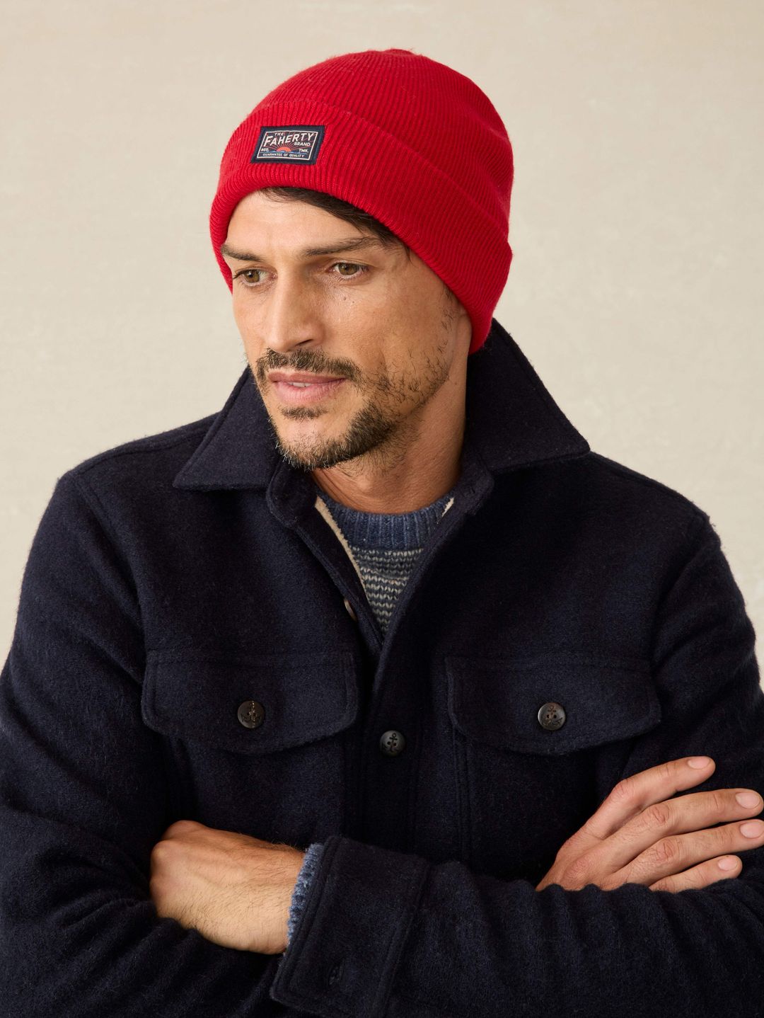 Faherty Logo Beanie - Red #3
