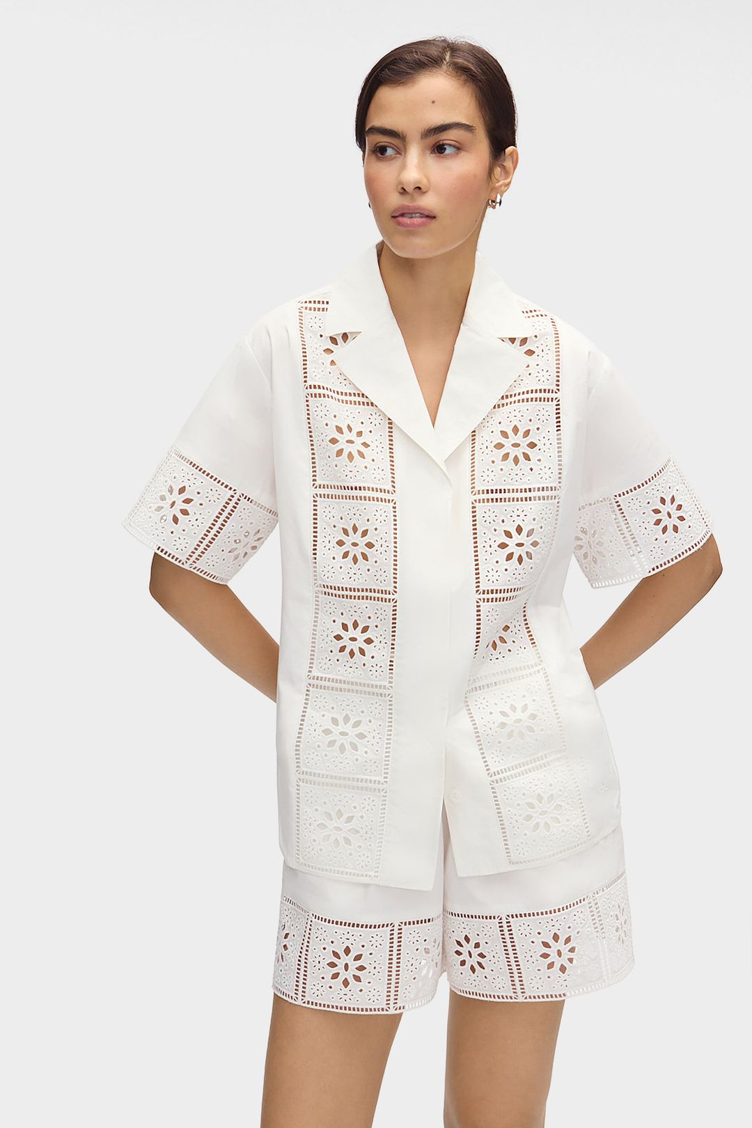 Chelsea Broderie Organic Cotton Shorts