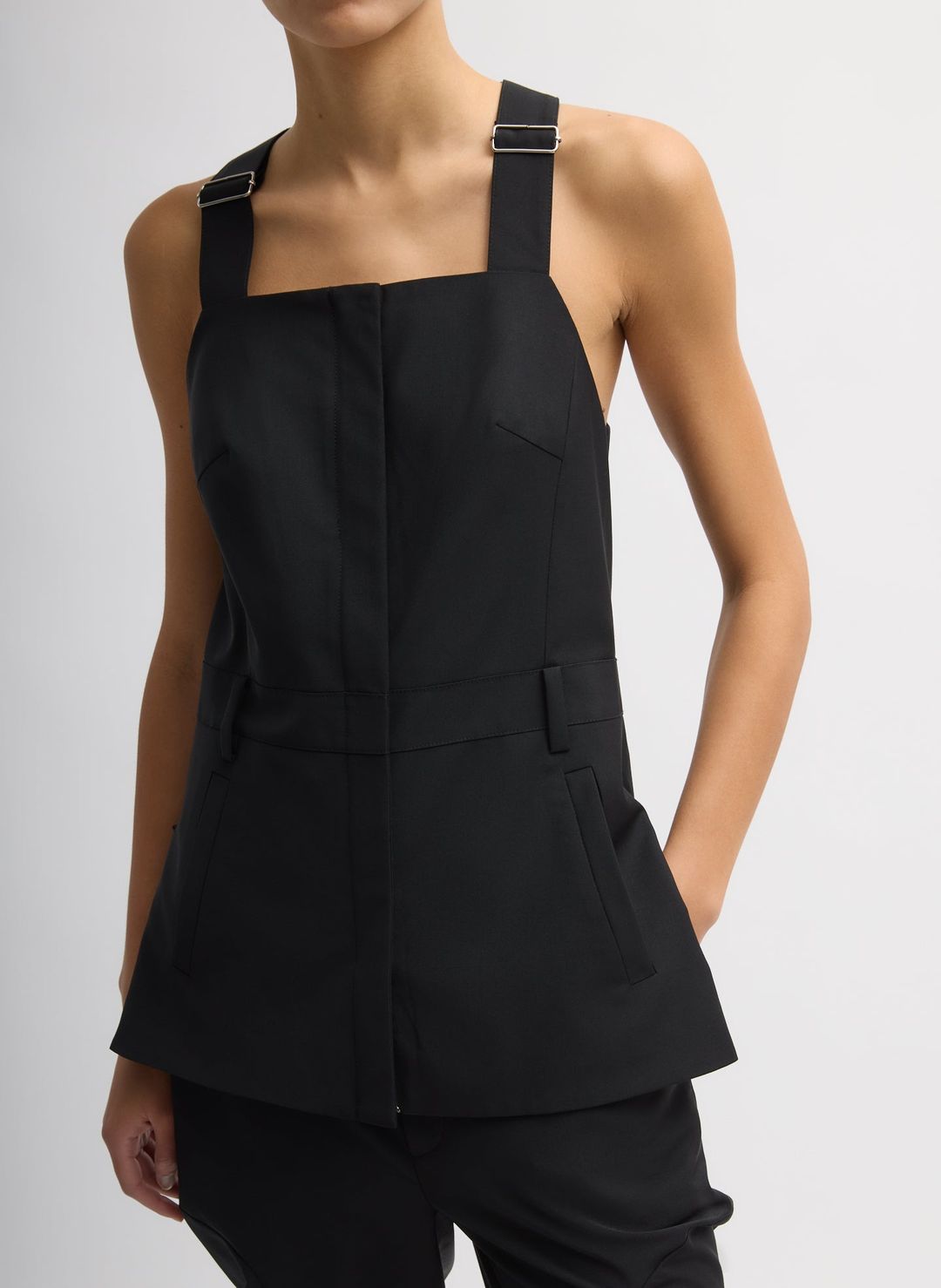 Recycled Tropical Wool Overall Top