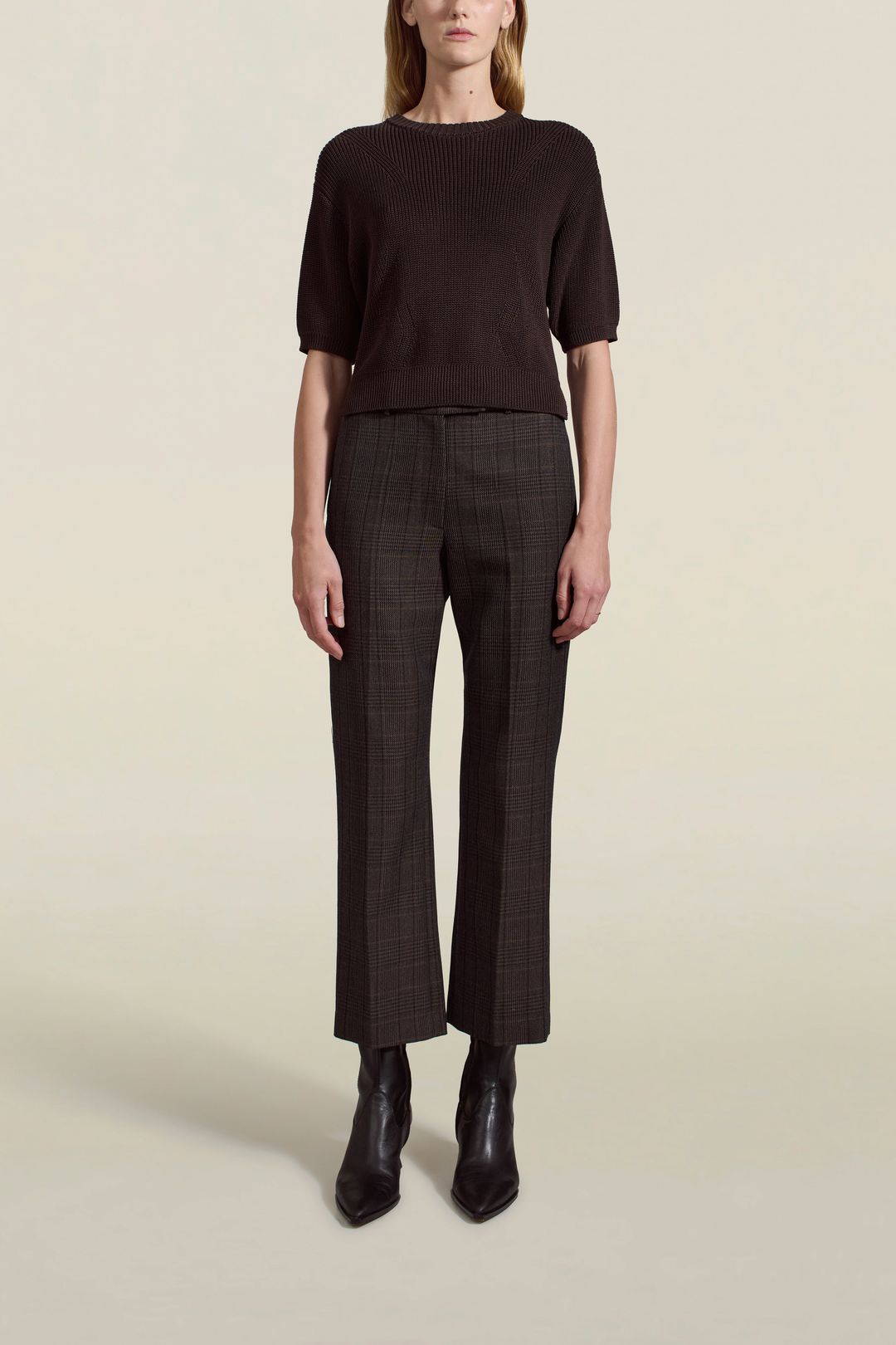 Kai Knit Tee in Chocolate Viscose Blend #4