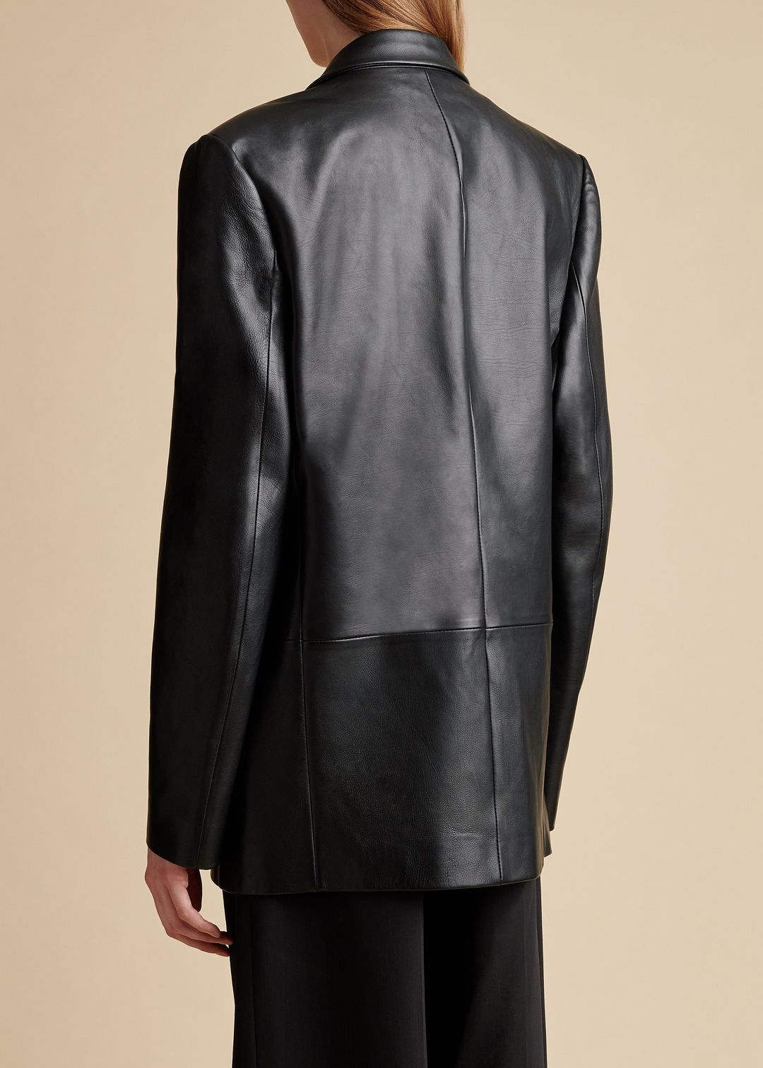 The Tanner Blazer in Black Leather #3